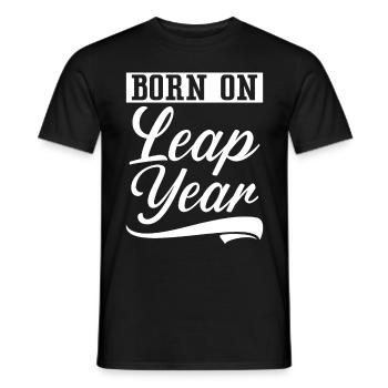 Happy Birthday Schaltjahr 29. Februar Schalttag - Männer T-Shirt - Schwarz - Vorne - AI Model Male 178 light (178cm)