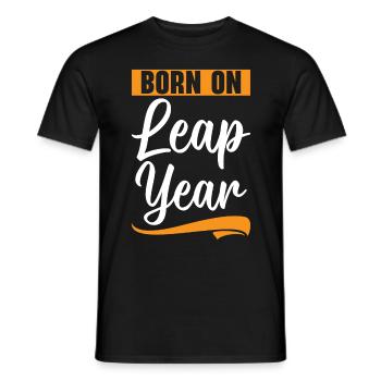 Happy Birthday Schaltjahr 29. Februar Schalttag - Männer T-Shirt - Schwarz - Vorne - AI Model Male 178 light (178cm)