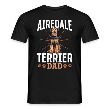 Airedale Terrier Dog Breed Airedale Terrier Dad - Männer T-Shirt - Schwarz - Vorne - AI Model Male 178 light (178cm)