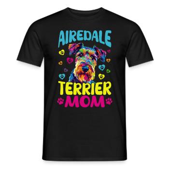 Airedale Terrier Dog Breed Airedale Terrier Girl - Männer T-Shirt - Schwarz - Vorne - AI Model Male 178 light (178cm)