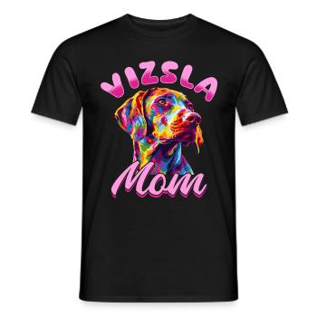 Hungarian Magyar Vizsla Dog Breed Vizsla Mom - Men's T-Shirt - black - Front - AI Model Male 178 light (178cm)
