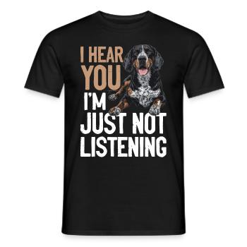 Bluetick Coonhound Race de chien Je vous comprends - T-shirt homme - noir - Devant - AI Model Male 178 light (178cm)