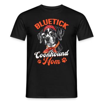 Bluetick Coonhound Dog Bluetick Coonhound Mom - Men's T-Shirt - black - Front - AI Model Male 178 light (178cm)