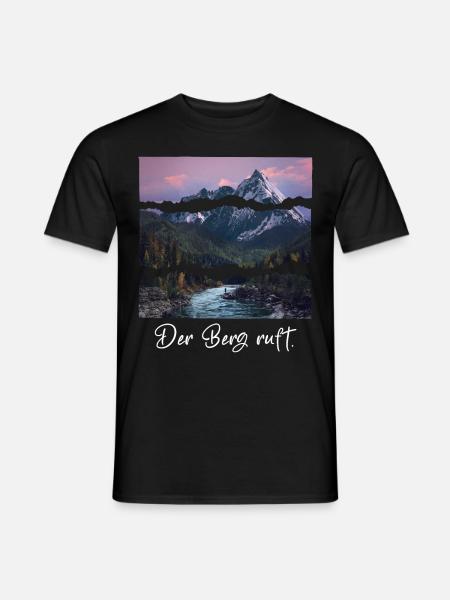 the mountain is calling - Men's T-Shirt - black