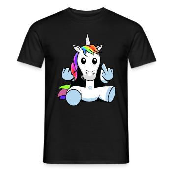 Mythical Creature Fable Unicorn Teenager Teenager - Men's T-Shirt - black - Front - AI Model Male 178 light (178cm)