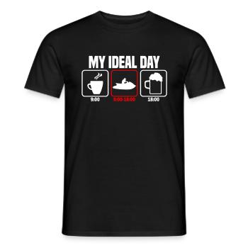 Ma journée parfaite Jet Ski Jet Ski - T-shirt homme - noir - Devant - AI Model Male 178 light (178cm)