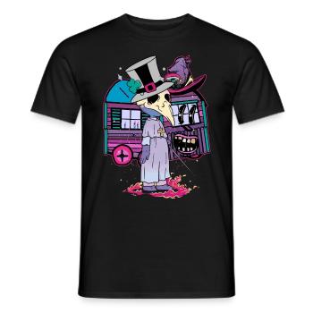 Sorcier Sorcellerie Sorcières Fantaisie Magie Corbeau Magique - T-shirt homme - noir - Devant - AI Model Male 178 light (178cm)