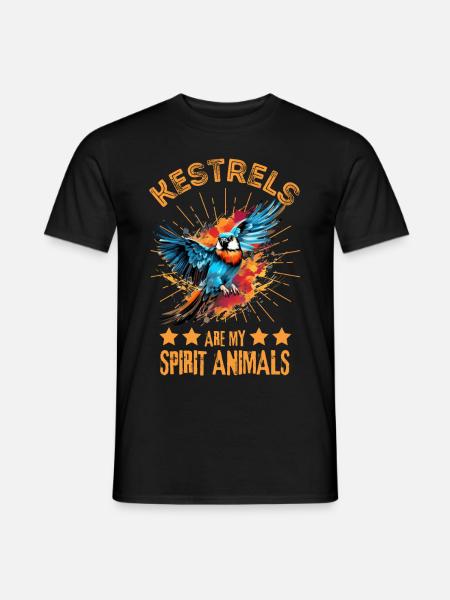 Buntfalke Farbkleckse Farbspritzer - Männer T-Shirt - Schwarz