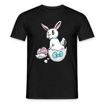 Pâques lapin coquille d’oeuf oeufs oeufs de Pâques oeufs d’enfant oeuf - T-shirt homme - noir - Devant - AI Model Male 178 light (178cm)