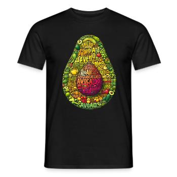 ULTRA AVOCAT ART DE LA TYPOGRAPHIE, ART DU TEXTE, ART DES MOTS - T-shirt homme - noir - Devant - AI Model Male 178 light (178cm)