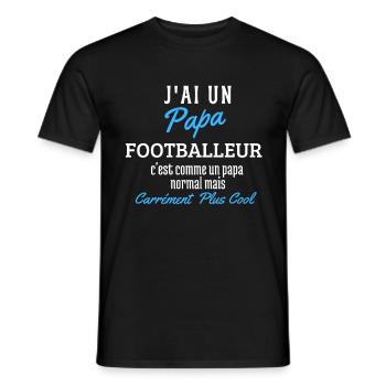 Papa footballeur - T-shirt homme - noir - Devant - AI Model Male 178 light (178cm)