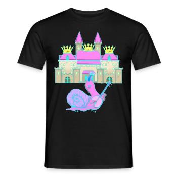 Schnecke Mittelalter Hofnarr Narr Komiker lustig - Männer T-Shirt - Schwarz - Vorne - AI Model Male 178 light (178cm)