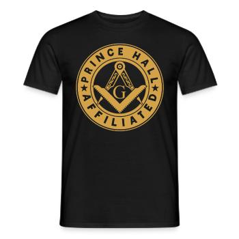 Freimaurer Winkel & Zirkel FREEMASON Prince Hall - Männer T-Shirt - Schwarz - Vorne - AI Model Male 178 light (178cm)