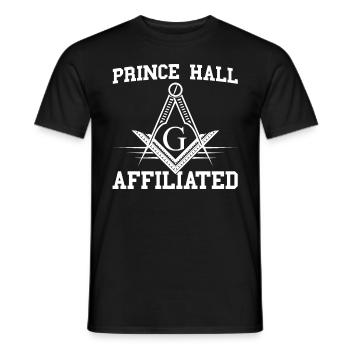Angles et boussoles maçonniques FRANC-maçon Prince Hall - T-shirt homme - noir - Devant - AI Model Male 178 light (178cm)