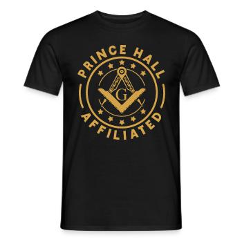 Freimaurer Winkel & Zirkel FREEMASON Prince Hall - Männer T-Shirt - Schwarz - Vorne - AI Model Male 178 light (178cm)