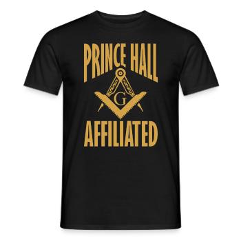 Angles et boussoles maçonniques FRANC-maçon Prince Hall - T-shirt homme - noir - Devant - AI Model Male 178 light (178cm)