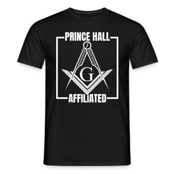 Angles et boussoles maçonniques FRANC-maçon Prince Hall - T-shirt homme - noir - Devant - AI Model Male 178 light (178cm)