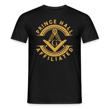 Freimaurer Winkel & Zirkel FREEMASON Prince Hall - Männer T-Shirt - Schwarz - Vorne - AI Model Male 178 light (178cm)