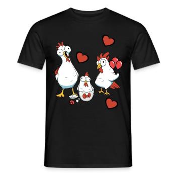 Grossesse, Naissance, Famille, Poulet, Coquille D’oeuf, Oeuf - T-shirt homme - noir - Devant - AI Model Male 178 light (178cm)
