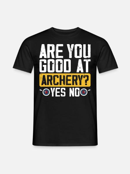 Bist du Gut im Bogenschießen? Ja Nein Lustig Sport - Männer T-Shirt - Schwarz