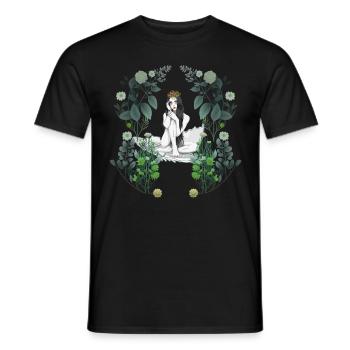 Fille Femme Printemps Floral Fantaisie Coquille D’oeuf - T-shirt homme - noir - Devant - AI Model Male 178 light (178cm)