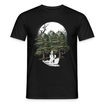 Girl Forest Fairy Elf Fantasy Fairy Character Egg - Men's T-Shirt - black - Front - AI Model Male 178 light (178cm)