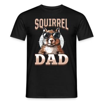 Funny Squirrel Animal Squirrel Dad - Männer T-Shirt - Schwarz - Vorne - AI Model Male 178 light (178cm)