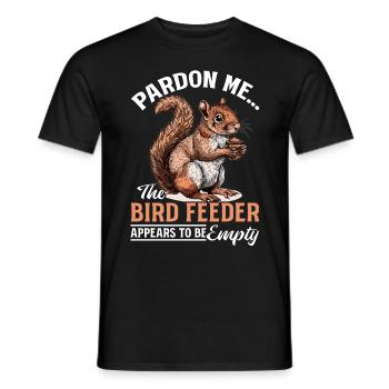 Funny Squirrel Animal Pardon Me - Männer T-Shirt - Schwarz - Vorne - AI Model Male 178 light (178cm)