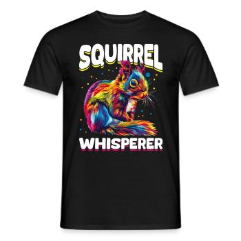 Funny Squirrel Animal Squirrel Whisperer - Männer T-Shirt - Schwarz - Vorne - AI Model Male 178 light (178cm)