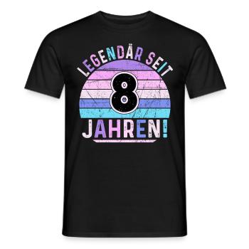 8 Years Gift 8th Birthday Boy Girl - Men's T-Shirt - black - Front - AI Model Male 178 light (178cm)