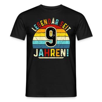 9 Years Gift 9th Birthday Boy Girl - Men's T-Shirt - black - Front - AI Model Male 178 light (178cm)