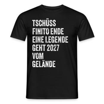 Rentner Rente 2027 Sprüche Ruhestand Geschenk - Männer T-Shirt - Schwarz - Vorne - AI Model Male 178 light (178cm)