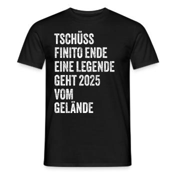 Pension de retraité 2025 Dictons Cadeau de retraite - T-shirt homme - noir - Devant - AI Model Male 178 light (178cm)
