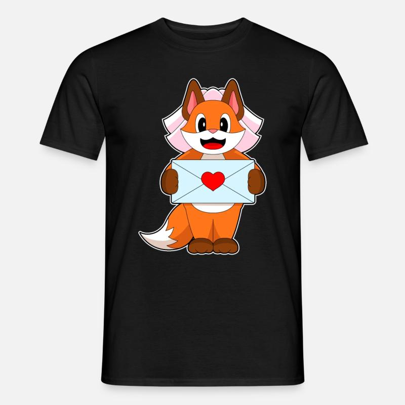 Fuchs Braut Brief Hochzeit - Männer T-Shirt - Schwarz