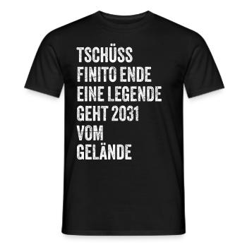 Pension de retraité 2031 dictons cadeau de retraite - T-shirt homme - noir - Devant - AI Model Male 178 light (178cm)