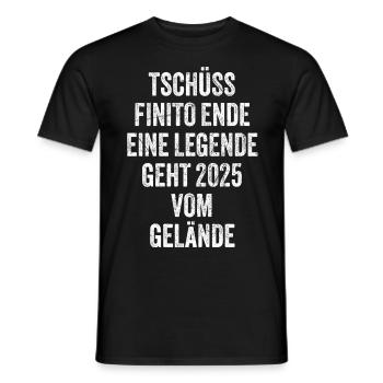 Pension de retraité 2025 Dictons Cadeau de retraite - T-shirt homme - noir - Devant - AI Model Male 178 light (178cm)