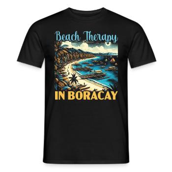 Boracay Philippinen Sommerurlaub Boaracay Beach - Männer T-Shirt - Schwarz - Vorne - AI Model Male 178 light (178cm)