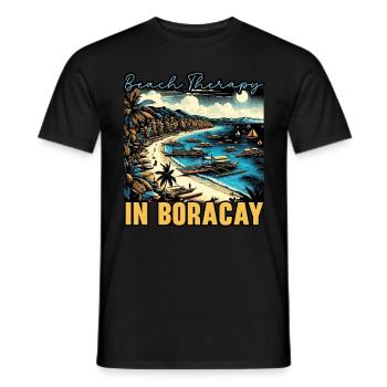 Boracay Philippinen Sommerurlaub Boaracay Beach - Männer T-Shirt - Schwarz - Vorne - AI Model Male 178 light (178cm)