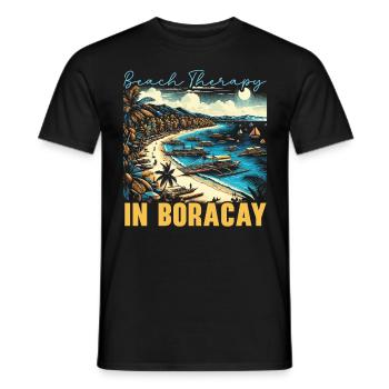 Boracay Philippinen Sommerurlaub Boaracay Beach - Männer T-Shirt - Schwarz - Vorne - AI Model Male 178 light (178cm)