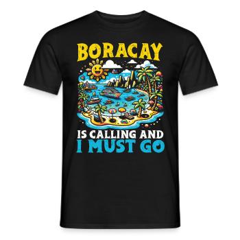 Boracay Philippinen Sommerurlaub Boaracay Beach - Männer T-Shirt - Schwarz - Vorne - AI Model Male 178 light (178cm)