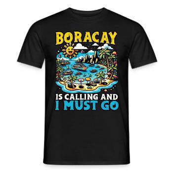 Boracay Philippinen Sommerurlaub Boaracay Beach - Männer T-Shirt - Schwarz - Vorne - AI Model Male 178 light (178cm)