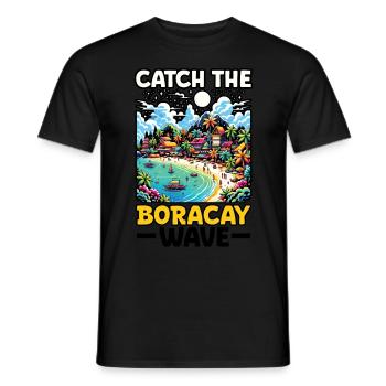 Boracay Philippinen Sommerurlaub Boaracay Beach - Männer T-Shirt - Schwarz - Vorne - AI Model Male 178 light (178cm)