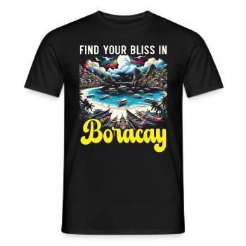 Boracay Philippinen Sommerurlaub Boaracay Beach - Männer T-Shirt - Schwarz - Vorne - AI Model Male 178 light (178cm)