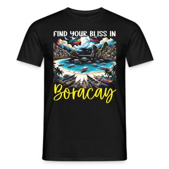 Boracay Philippinen Sommerurlaub Boaracay Beach - Männer T-Shirt - Schwarz - Vorne - AI Model Male 178 light (178cm)
