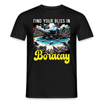 Boracay Philippinen Sommerurlaub Boaracay Beach - Männer T-Shirt - Schwarz - Vorne - AI Model Male 178 light (178cm)
