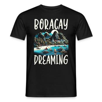 Boracay Philippinen Sommerurlaub Boaracay Beach - Männer T-Shirt - Schwarz - Vorne - AI Model Male 178 light (178cm)