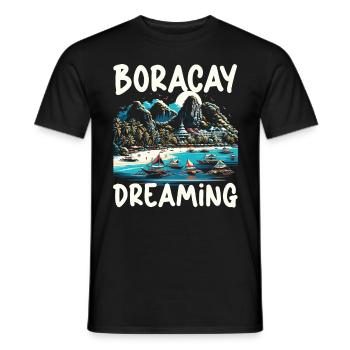 Boracay Philippinen Sommerurlaub Boaracay Beach - Männer T-Shirt - Schwarz - Vorne - AI Model Male 178 light (178cm)