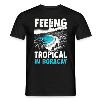 Boracay Philippinen Sommerurlaub Boaracay Beach - Männer T-Shirt - Schwarz - Vorne - AI Model Male 178 light (178cm)