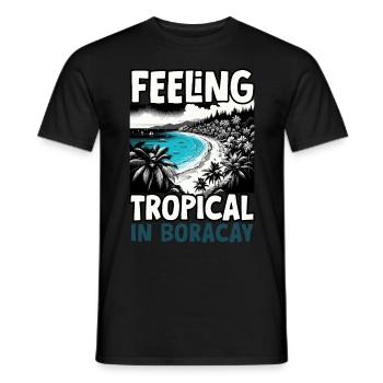 Boracay Philippinen Sommerurlaub Boaracay Beach - Männer T-Shirt - Schwarz - Vorne - AI Model Male 178 light (178cm)