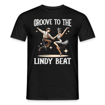 Lindy Hop Dancer Swinging Dancing Swing Dance - Men's T-Shirt - black - Front - AI Model Male 178 light (178cm)